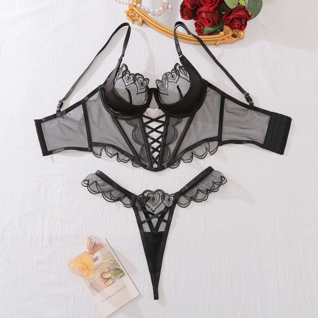 Midnight Bloom Lingerie Set