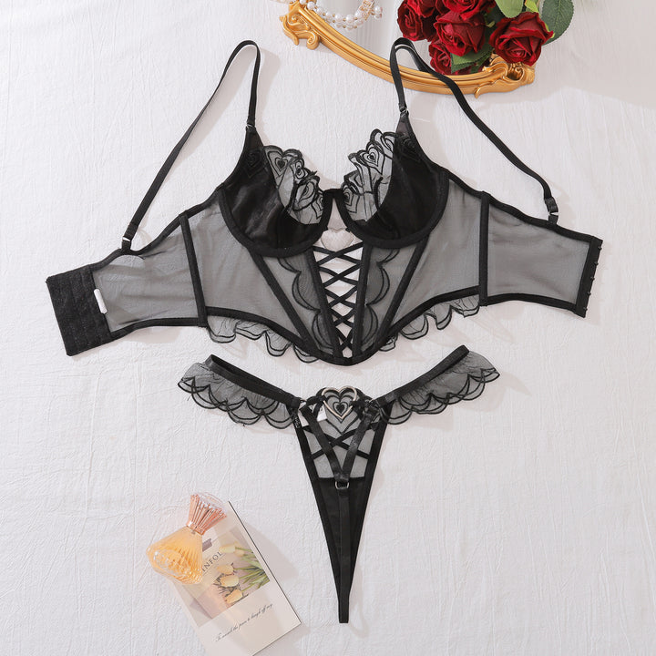 Midnight Bloom Lingerie Set