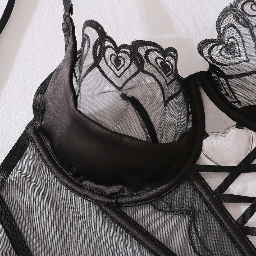 Midnight Bloom Lingerie Set