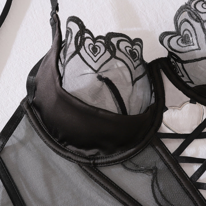 Midnight Bloom Lingerie Set