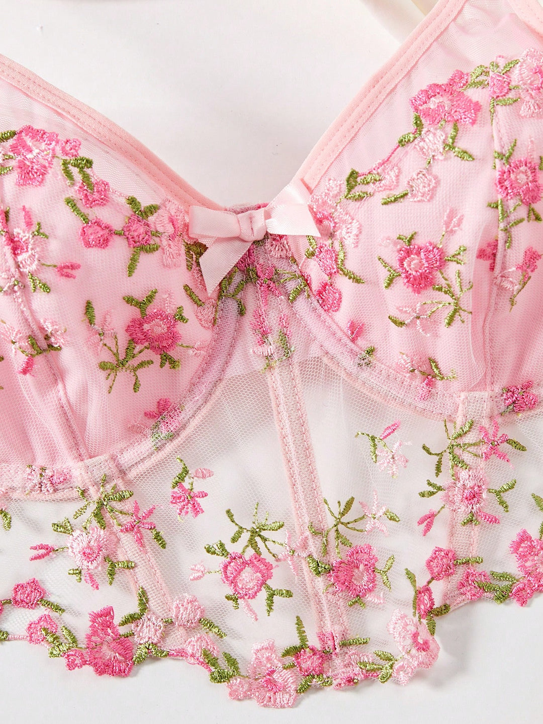 Floral Fantasy Lace Lingerie Set