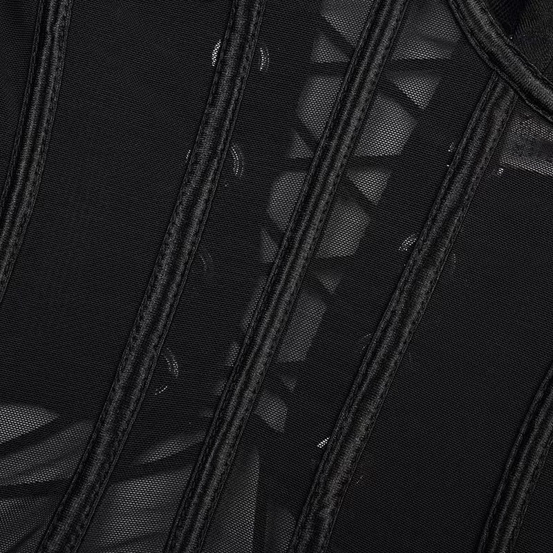 Midnight Temptation Sheer Corset Set