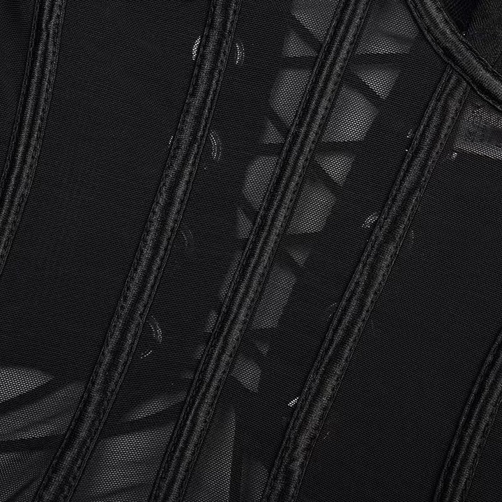 Midnight Temptation Sheer Corset Set