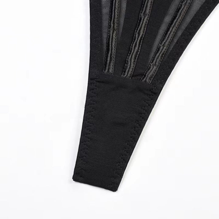 Midnight Temptation Sheer Corset Set