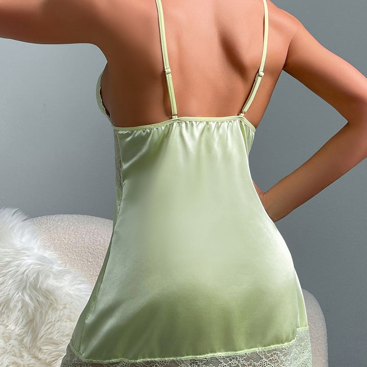 Pistachio Veil Satin Babydoll