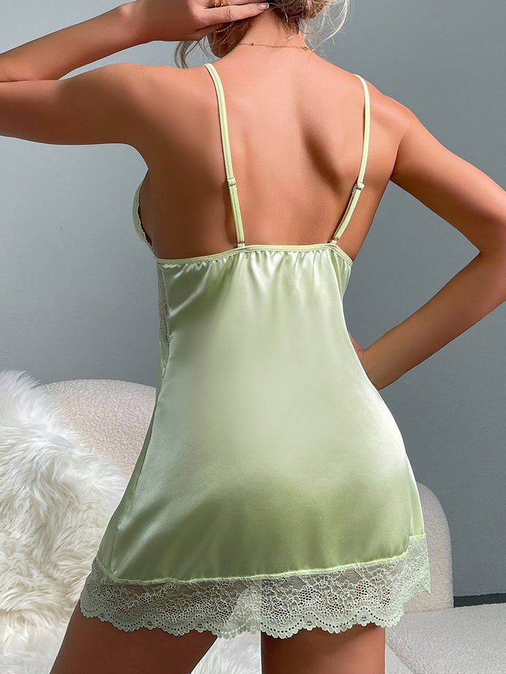 Pistachio Veil Satin Babydoll