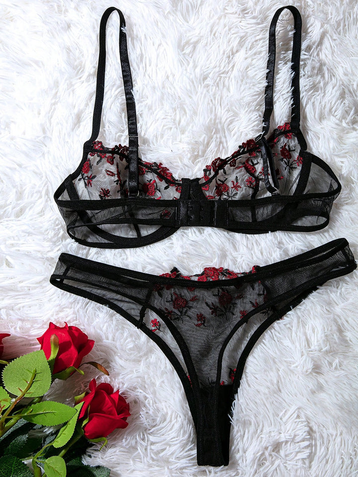 Obsidian Rose Lace Set
